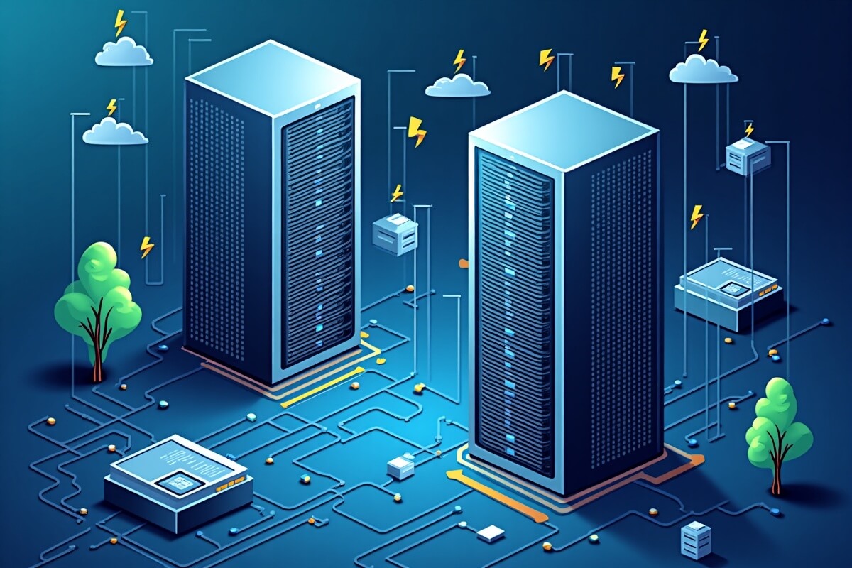 How much electricity does a server consume?